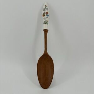 Vintage Wood Spoon with Porcelain "Kissin' Don't Last Cookin' Do - NYC" Handle"